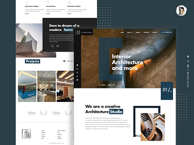 AM interiors & Architect landing page