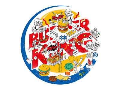 BURGERKING "SPACE LAB" artwork burgers character design characterdesign flat food game graphic design illustration object objects