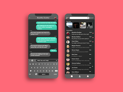 Daily UI - 013 Direct Messaging app dailyui design flat messaging app ui