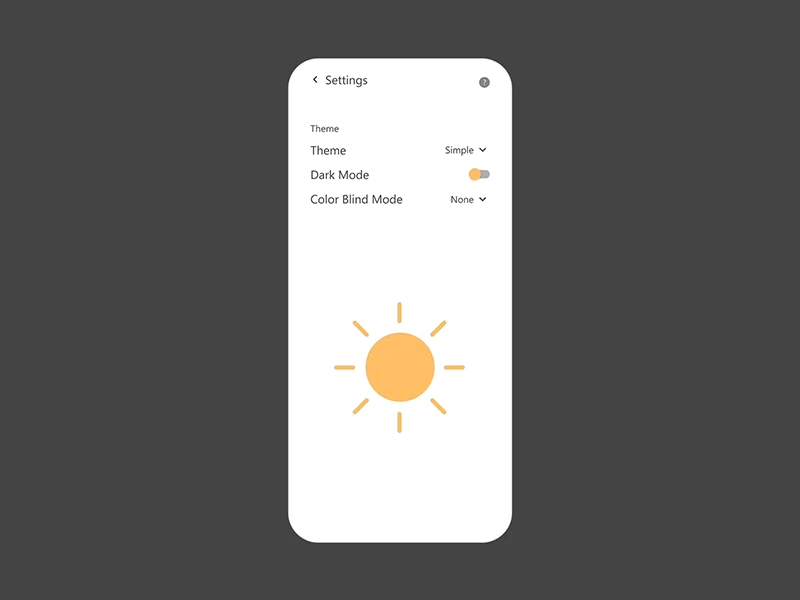 Daily UI 015: On/Off Switch animation app dailyui dark darkmode design flat icon light minimal on off switch switch button ui