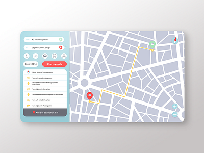 Daily UI 020 - Location Tracker 020 dailyui design destination flat location tracker map minimal web