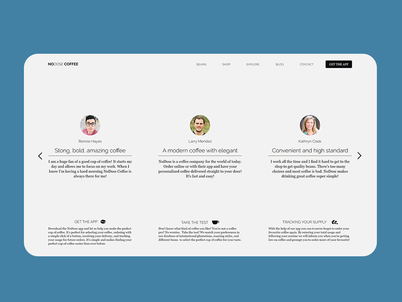 Daily UI 039 - Testimonials adobe xd animation branding dailyui design testimonials type typography ui ux web website