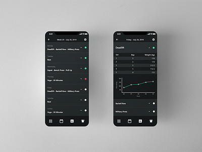 Daily UI 041 - Workout Tracker app dailyui data analysis design tracker ui ux workout workout tracker workouts