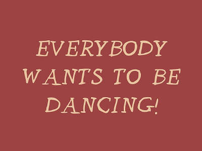 Let's Go Dancing! font handwriting scribble serif type typeface