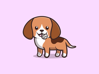 Beagle adorable animal art artwork beagle branding cartoon character cute cute animal illustration