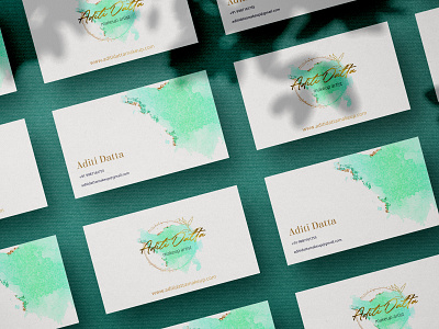 Aditi Datta Makeup Artist Branding bombaytone branding branding design design logo makeup artist personal visitingcard