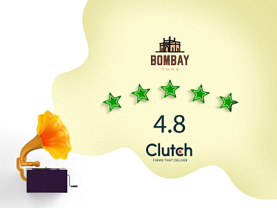 Bombay Tone Achievements - Clutch 4.8 bombaytone branding clutch design designagency mumbai ratings review ui uiux ux