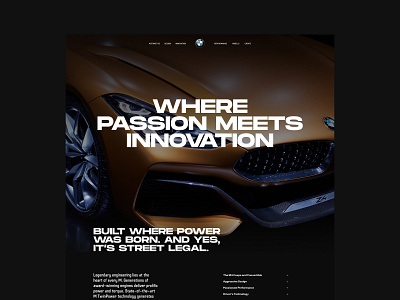 BMW bmw design figma homepage m series pangram typography visual design web web design website