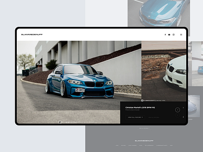 Slammedenuff bmw car event figma m2 m3 m4 slammedenuff vehicle webdesign website