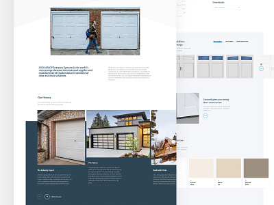 Assa Abloy design garage door layout typography web web design website