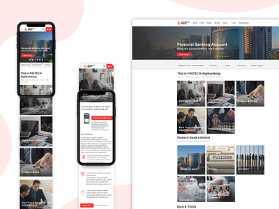 Finance Sites in Website and Mobile view