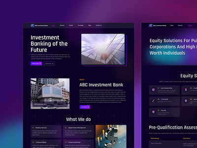 Investment Bank Website: Website design branding design typography ui