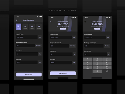 Daily UI #04 - Calculator ui