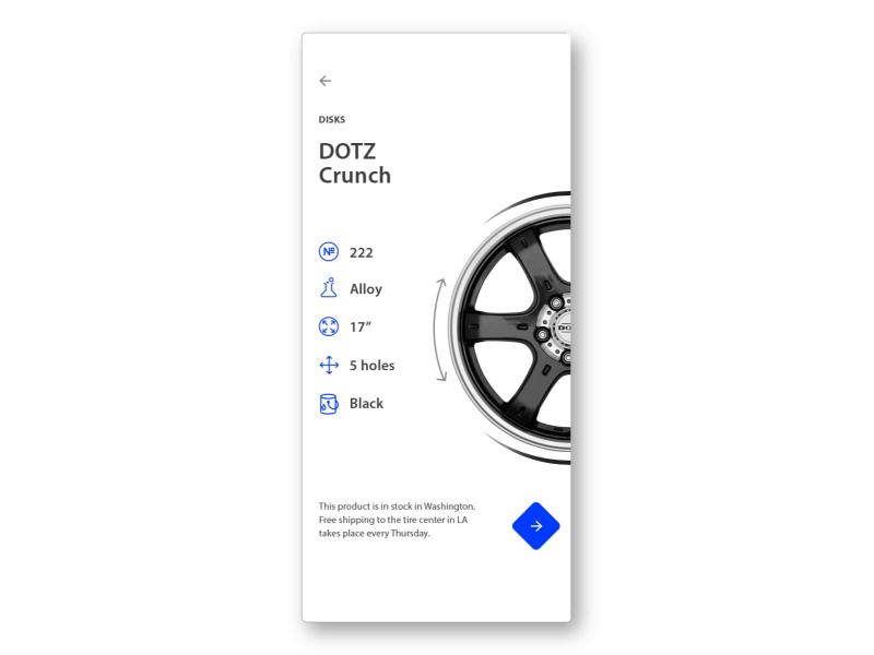 Wheel Rims Store App Design Concept