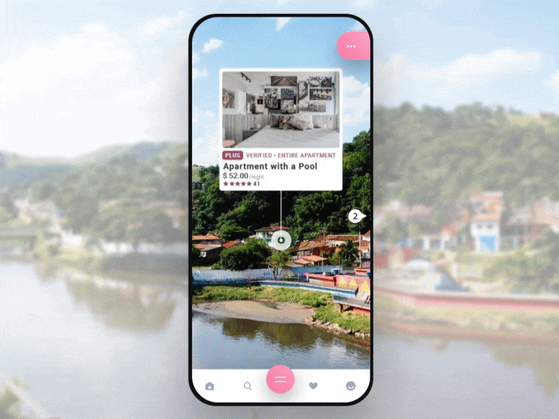 Airbnb App Design Concept with AR View