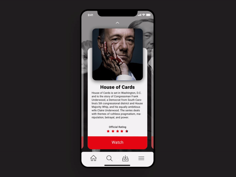 Netflix App "Mobile Card Animation"