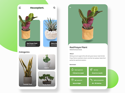 Houseplant mobile web concept app app design design houseplant mobile user experience userinterface