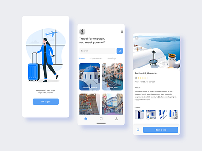 Travel app design.