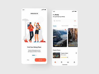 Hiking App Design