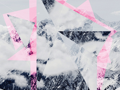 Alterspective5 30daychallenge art art challenge design design art geometric geometric design lines mountain nature photo art pink shapes snow triangles