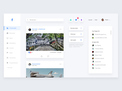 Facebook concept dashboard design facebook figma redesign concept ui ux uxui