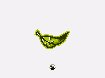 Leaf design flat green illustration illustrator leaf leafs logo mascot mascot logo minimal vector