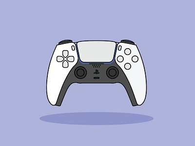 DualSense design dualsense flat illustration illustrator joystick minimal play ps5 sony station vector