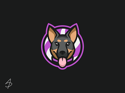 Bilon Mascot Logo bilon dog dog illustration dog logo dogs flat illustration illustrator logo mascot mascot logo purple vector