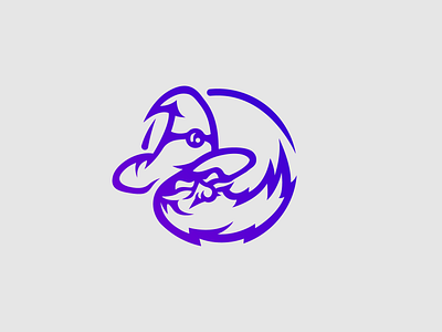 Wizard Mascot Logo blue design flat gaming illustration illustrator logo mascot mascot logo mascotlogo minimal purple purple logo vector witcher wizard wizards