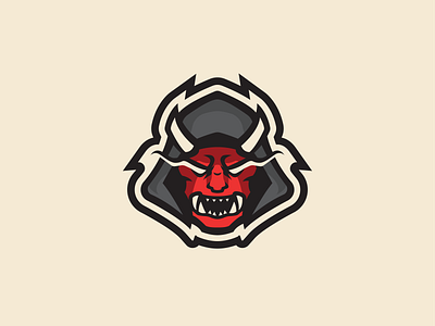 Oni Mask Mascot Logo