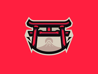 Japanese Gate Torii Mascot Logo branding flat illustration illustrator logo mascot mascot logo minimal torii vector