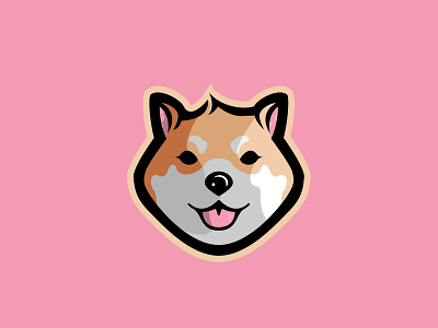Shiba design flat game icon illustration illustrator kawaii mascot logo pink shiba shiba inu shibainu ui vector