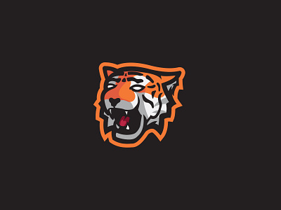 Tiger design flat illustration illustrator logo mascot logo minimal vector