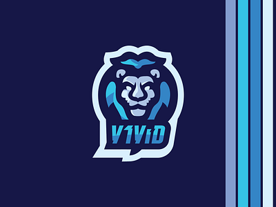 Blue Lion Mascot Logo design flat illustration illustrator lion lion head lion logo lions logo mascot mascot logo mascotlogo minimal vector