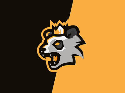 Panda King Mascot Logo design flat illustration illustrator logo mascot logo mascotlogo minimal vector