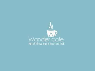 Wander Cafe brand identity haibui logo ocean1605