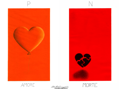 Contrasto Rosso contrast hate heart love red