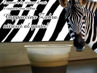 Cappuccino Zebra bruttomaperfetto cappuccino cappuccinoart colour design graphicdesign illustration photography photoshop striped