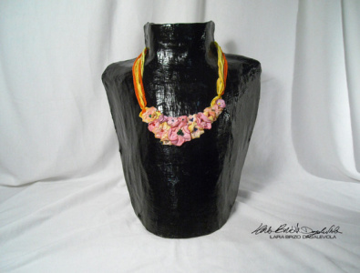 collana fiori design handmade necklace