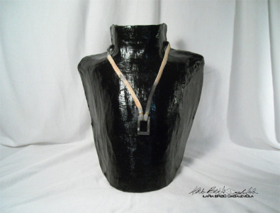 Collana rettangolo Argento antichizzato opaco colour design handmade necklace recycle