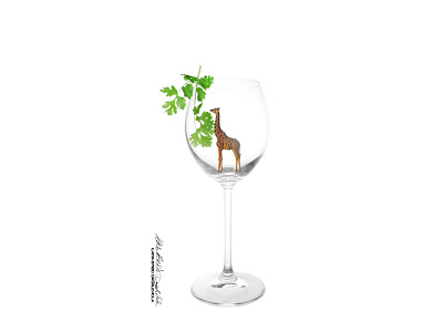 Aperitivo giraffa design giraffe glass photoshop