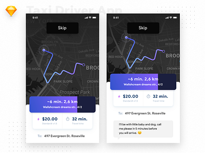 Taxi Driver App Conception app design app ui dark design driver app flat interface ios light maps material minimal mobile taxi taxi app ui ux