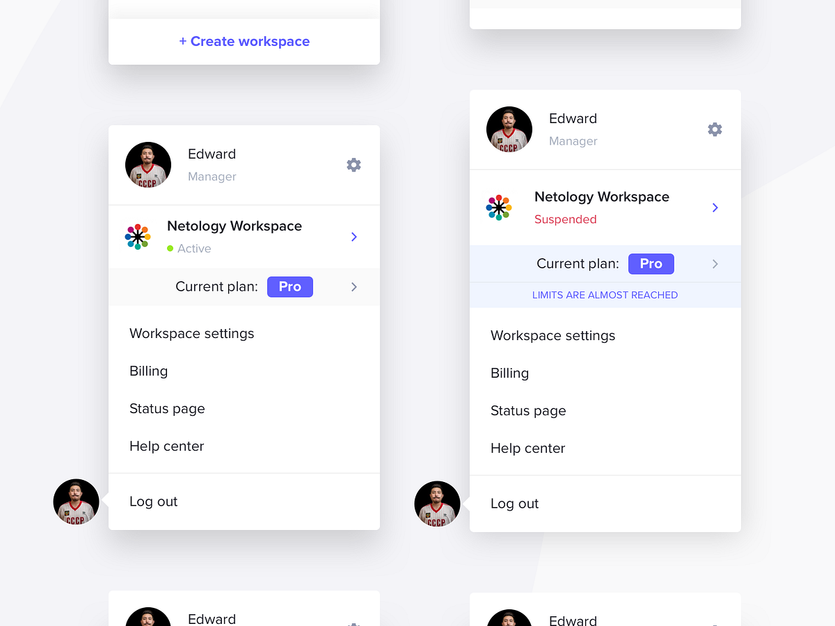 Profile Popups by Max Burlak on Dribbble