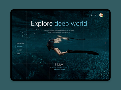 Freediving Landing Page Concept