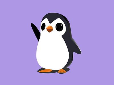 A cute penguin adobe illustrator illustration vector