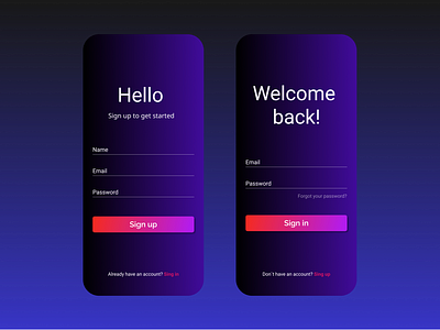 Sign up/Sign in forms design figma sign in sign up ui ux