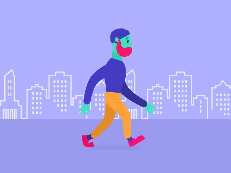 Walk Cycle aftereffects illustration motion photoshop