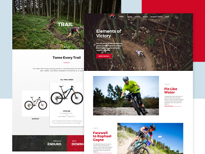 Rocky Mountain Bikes redesign athletes biking design desktop mockups sketch sports ui ux website