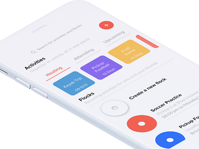 Organize workouts with your friends app ia interaction design ios tabs type ui ux