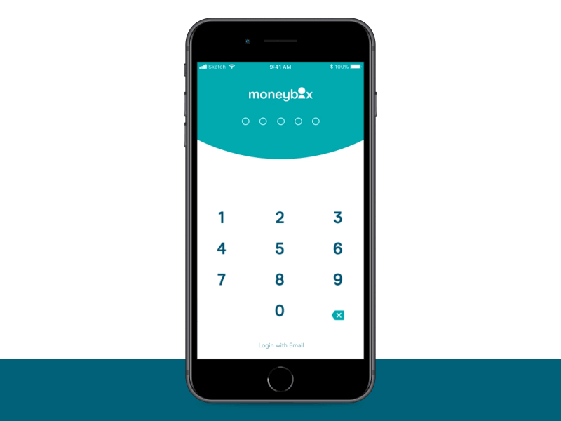 Moneybox PIN login transition (Concept) by Thai H for Moneybox Team on